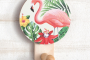 ξύλινη-κρεμάστρα-τοίχου-μπομπονιερα-flamingo
