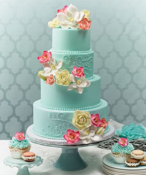 tiffany_color_wedding_cake_ideas_elcreations