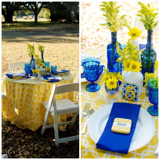 yellow-blue-wedding-table-centerepiece
